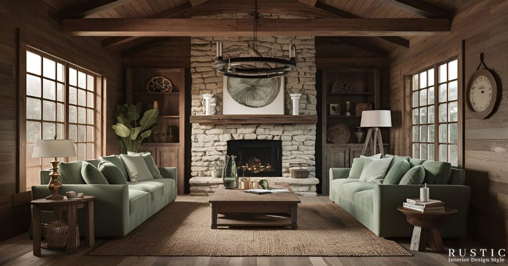 Rustic Interior Design Style | Living Room